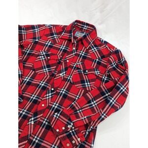 Pardners Button Down Shirt Size Medium Mens Vintage Pearl Snap Rodeo Plaid
